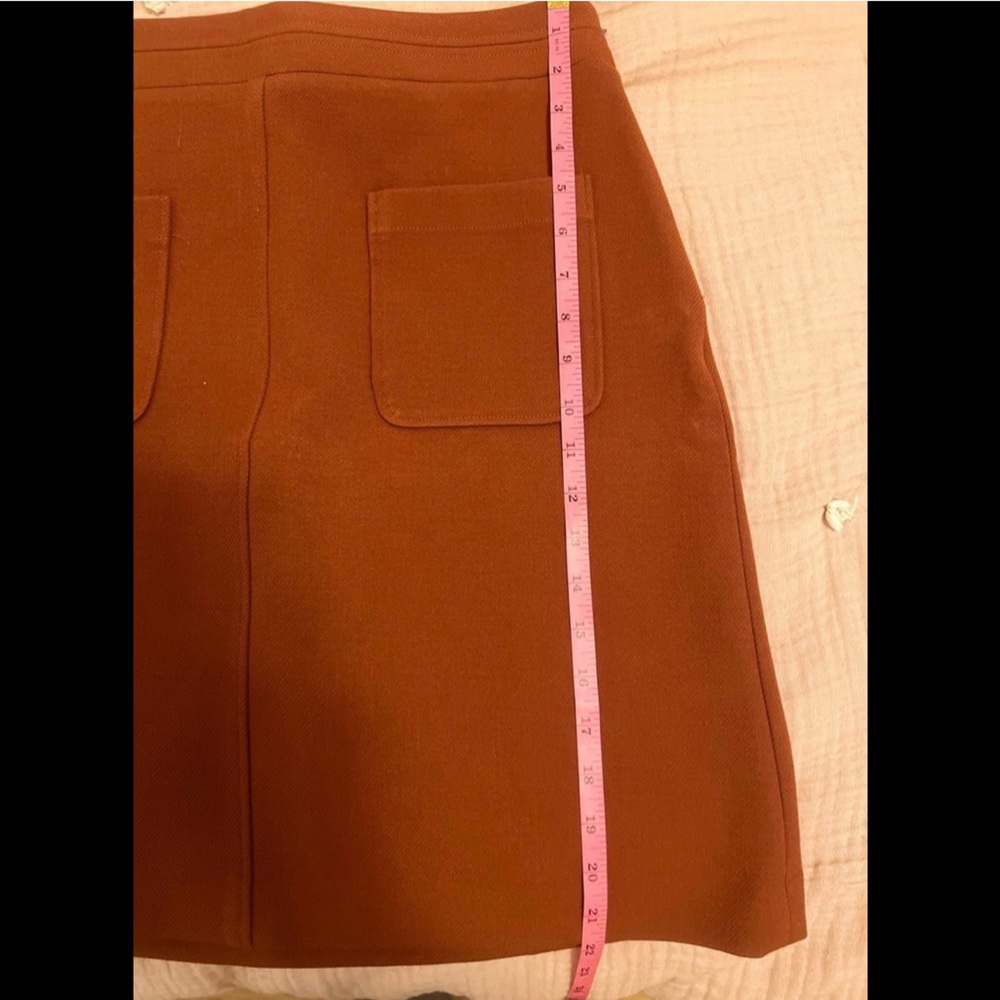 Ann Taylor Stretchy Rust Pocket Skirt Size 8 - Picture 6 of 9